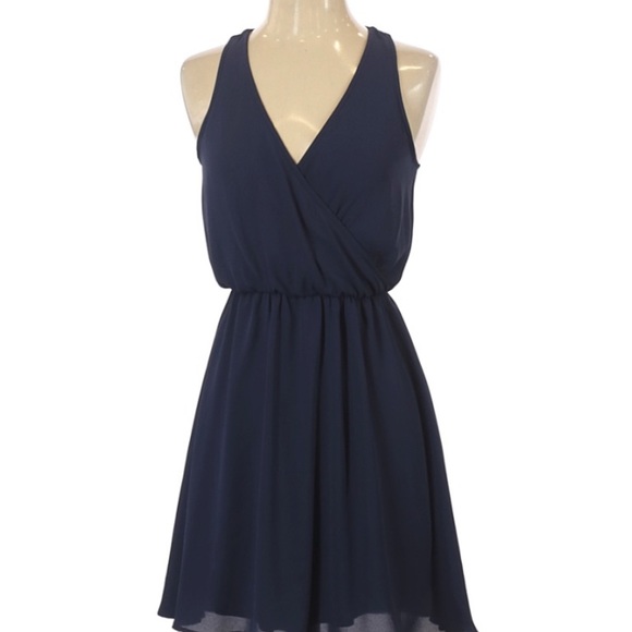 NWOT Lush Navy Kylie Skater Dress - Picture 3 of 9